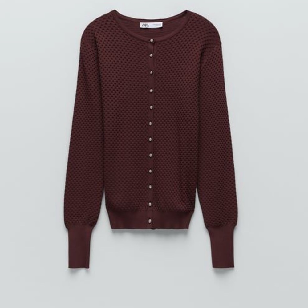 ZARA S Jewel button cardigan - Picture 3 of 9